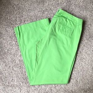 J Crew green chino pants, size 10R